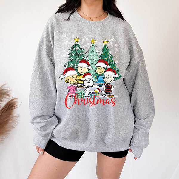 Christmas Dog and Friends Holiday Sweatshirt - Christmas Sweatshirt - Sizes S to 5XL