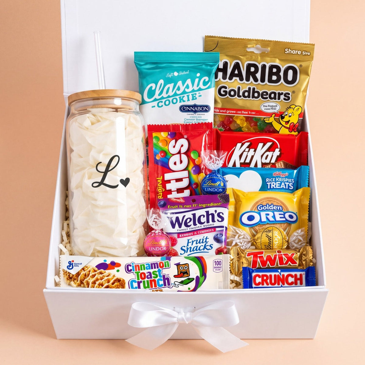 Birthday Sweets & Happy Treats Gift Box for Teen Girls - Custom Initial - Gifts Are Blue