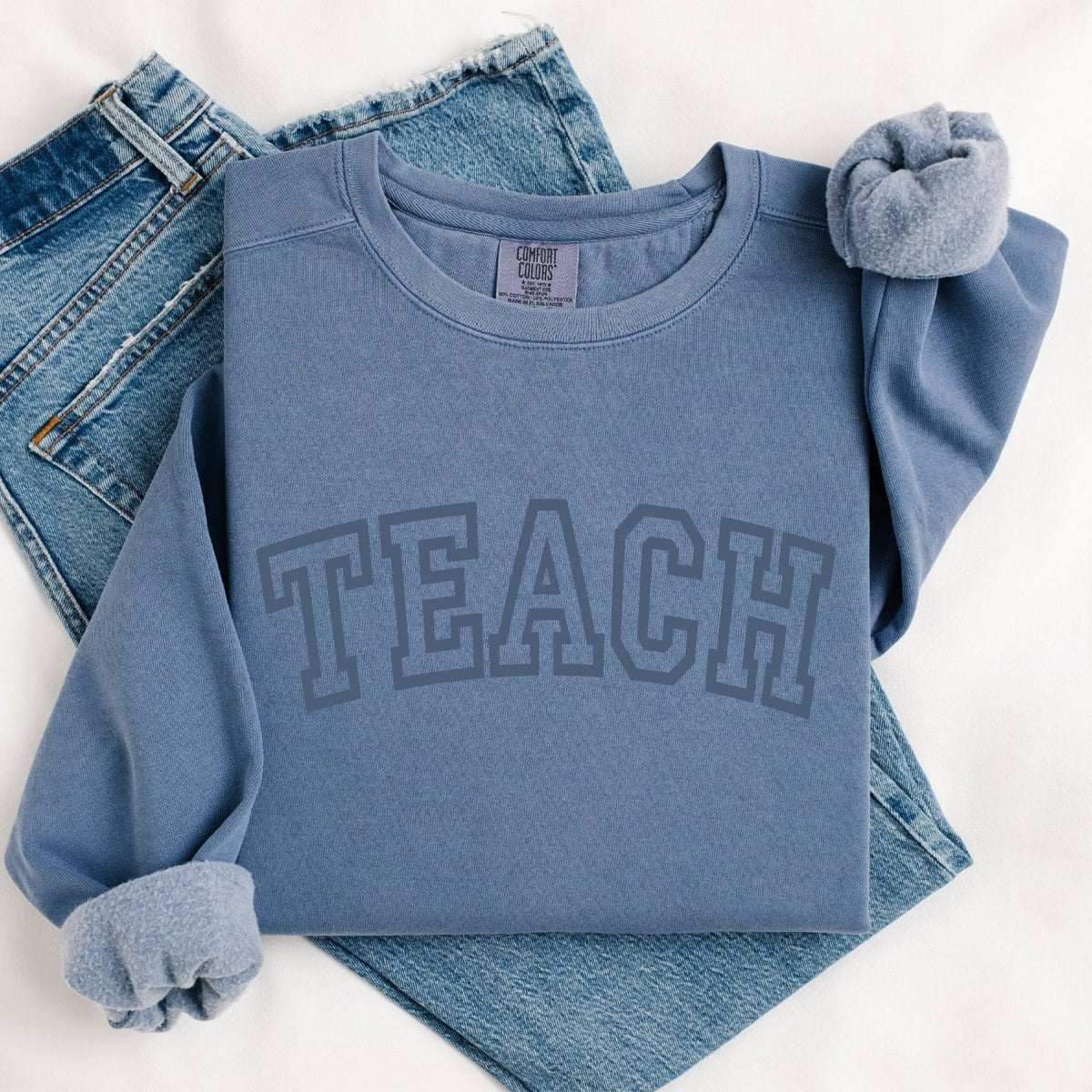 Comfort Colors Minimalist Teach Sweatshirt, Gift for Teacher Appreciat ...