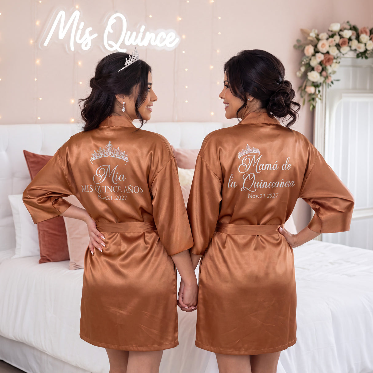 Classic Princess Quince Robe Personalized, Quinceanera Gift