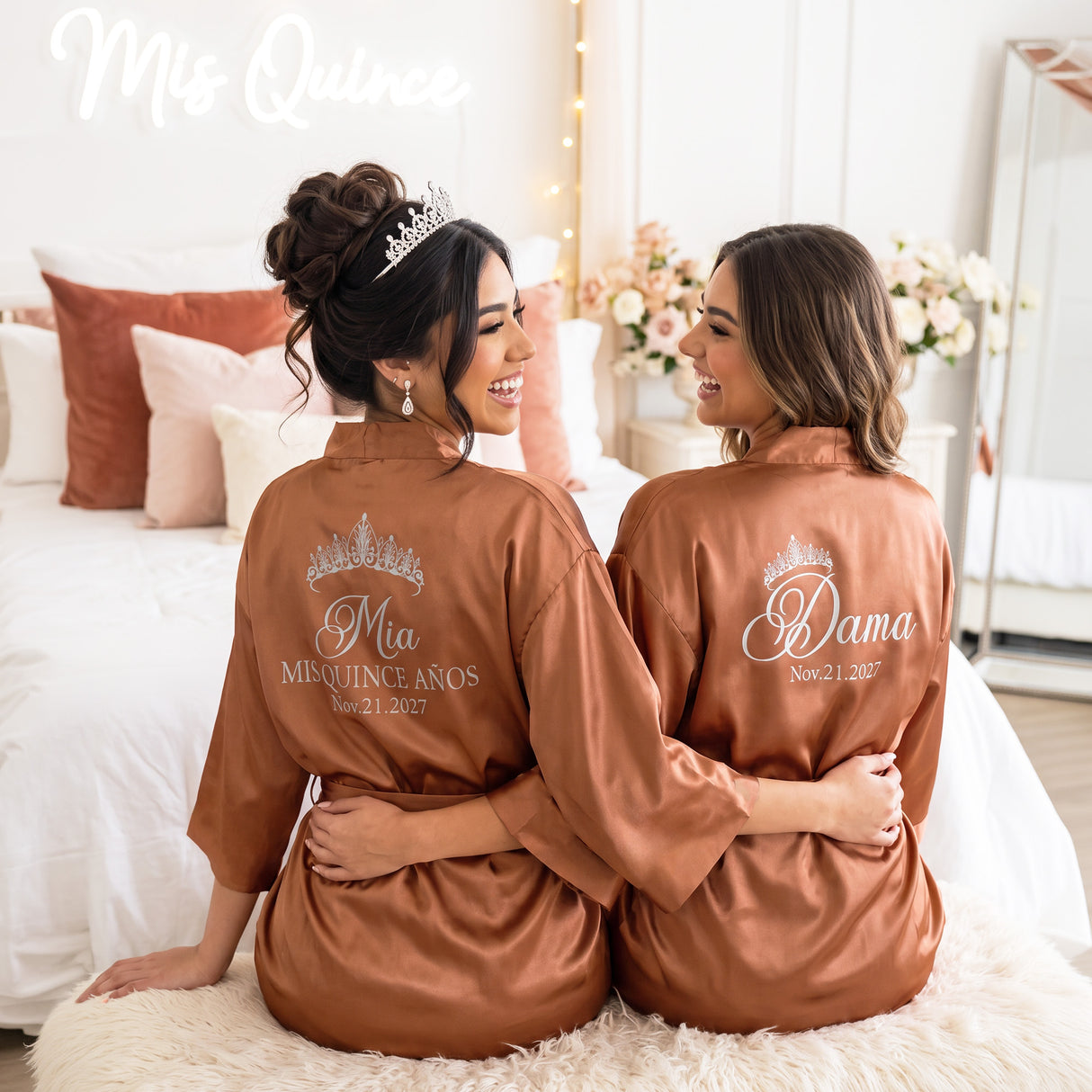 Classic Princess Quince Robe Personalized, Quinceanera Gift