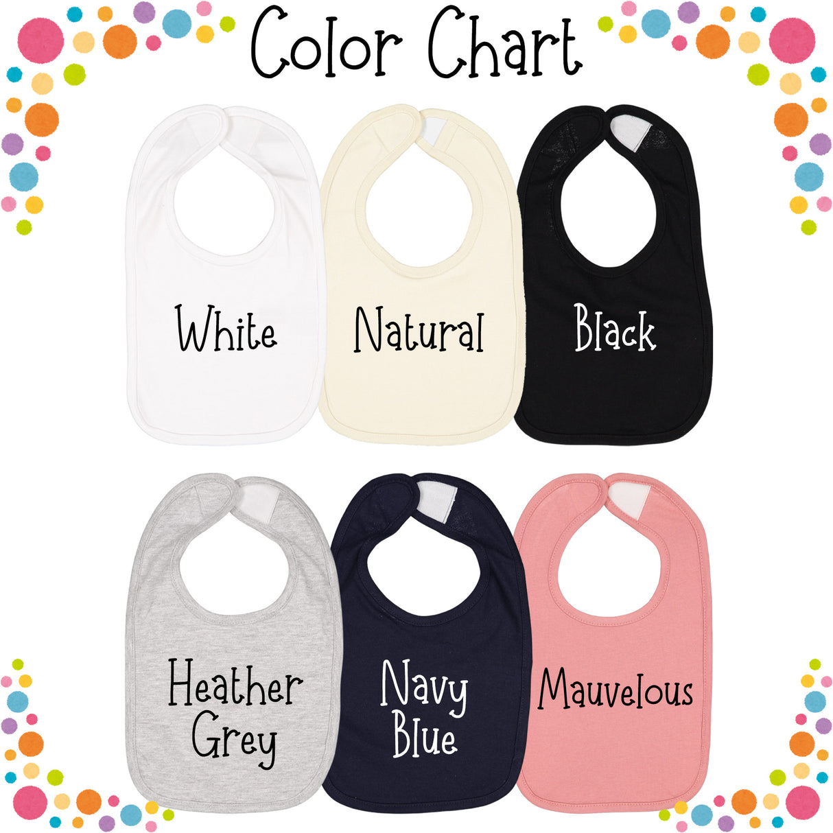 Colorful My First Thanksgiving Personalized Baby Bib with Name, for Baby Girls and Boys