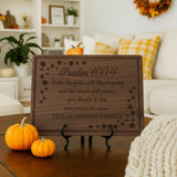 Psalm 100:4 Verse Personalized Cutting Board for Thanksgiving, Custom Family Gifts