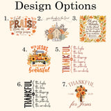 Multi Design Religious Fall Linen Throw Pillows for Couch, Set of 2, 3, and 4, Autumn Decoration