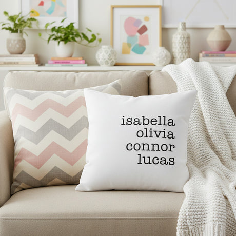 Personalized Throw Pillows with Names, Keepsake Item
