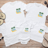 Custom matching family vacation shirts are perfect personalized beach trip tees for summer family reunions and photos.