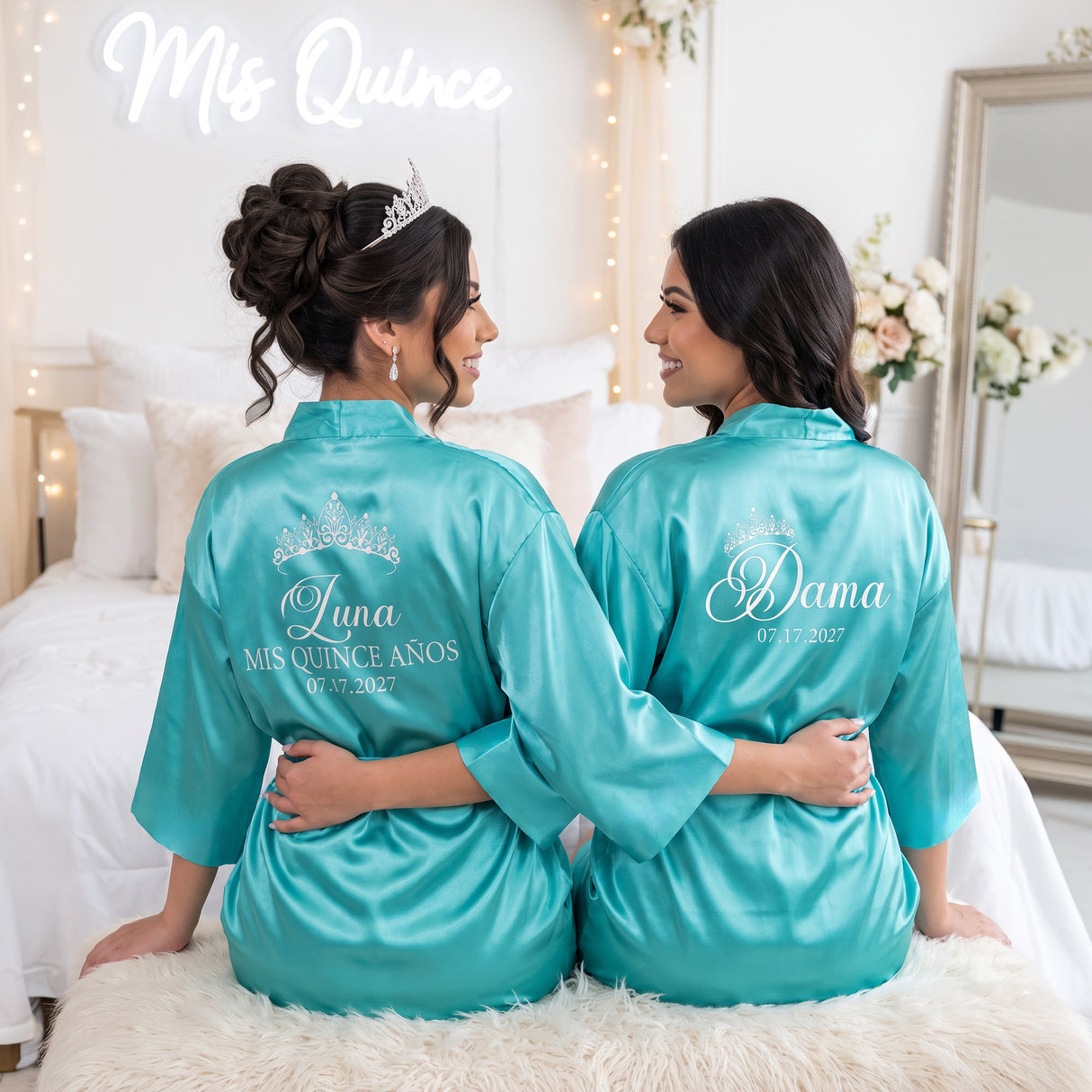Classic Princess Quince Robe Personalized, Quinceanera Gift