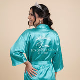 Classic Princess Quince Robe Personalized, Quinceanera Gift