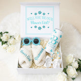 Sweet Pea Flower Girl Proposal Box with Fluffy Slippers & Tumbler