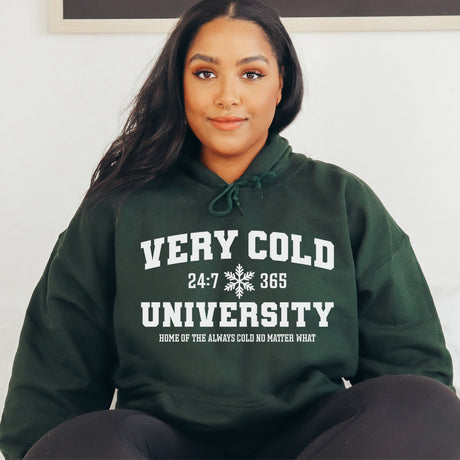 Cute and Funny Very Cold University Hoodie for Winter - Gifts Are Blue
