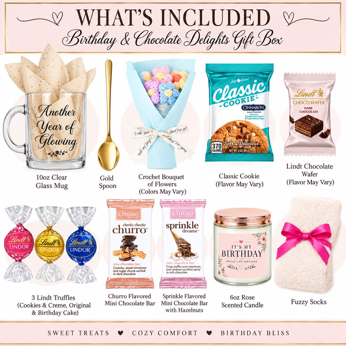 Birthday Cheer & Chocolate Delights Gift Box for Her