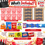 Movie Theater Night Snack Bucket Bundle – Popcorn, Candy & Snacks for 4–8 People - Gifts Are Blue