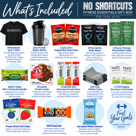 No Shortcuts Fitness Essentials Gift Box - Gifts Are Blue