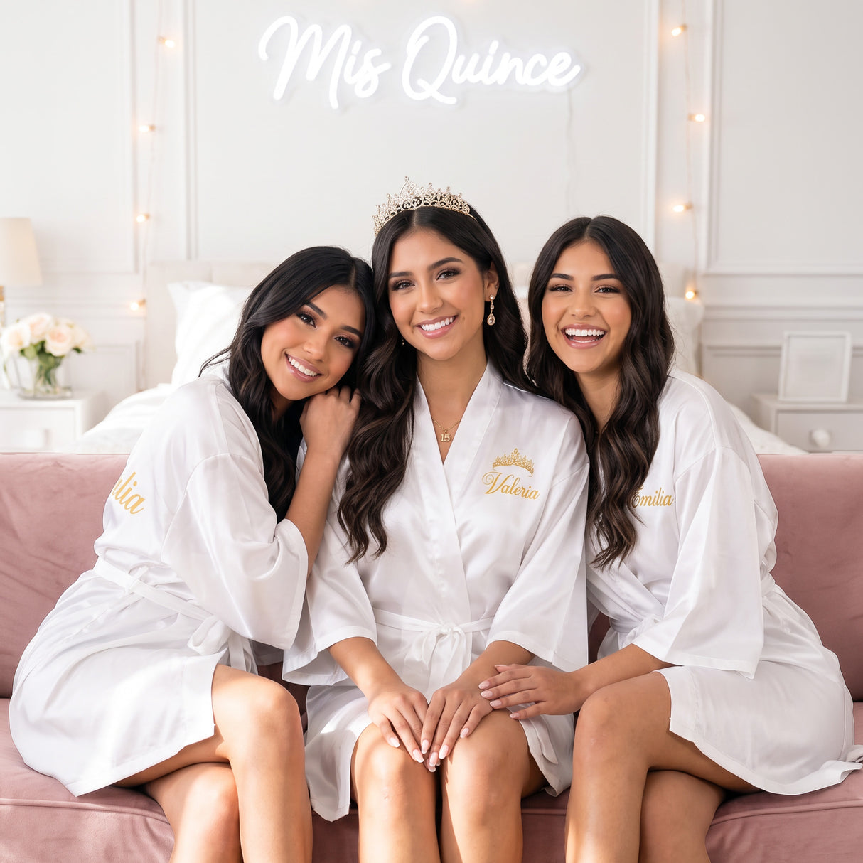 Classic Princess Quince Robe Personalized, Quinceanera Gift