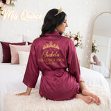 Classic Princess Quince Robe Personalized, Quinceanera Gift