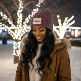 Cuffed Chunky Personalized Beanies for Adults with Name, Custom Gifts for Her and Him