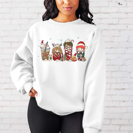 Wizard Latte Christmas Sweatshirt for Women and Teen Girls - Gifts Are Blue