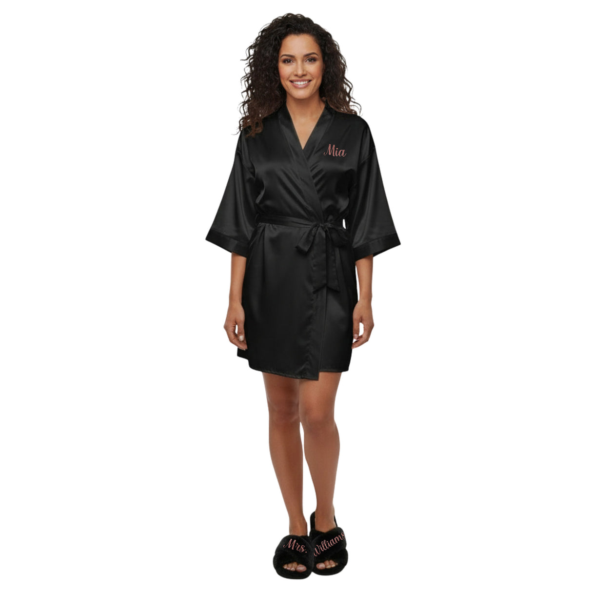 Personalized Womens Robe and Slipper Set for - Gift for Her