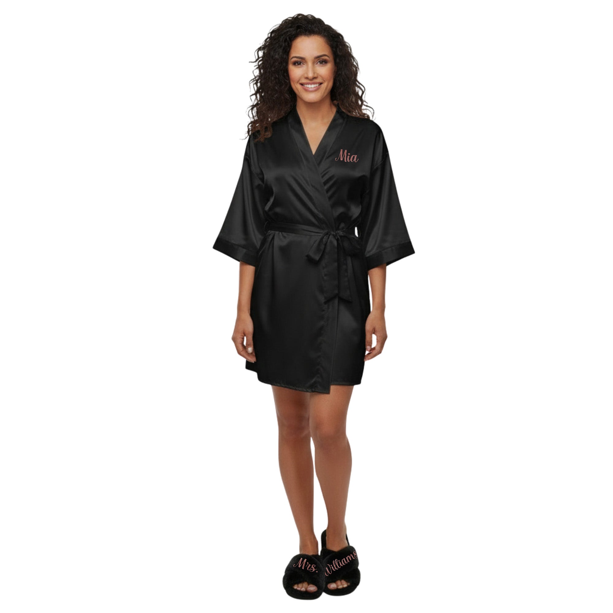 Personalized Womens Robe and Slipper Set for - Gift for Her