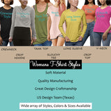 BluChi shirts are made to order and can be ordered in different styles including crewneck, crop hoodie, tank top, long sleeve, v-neck, slouchy tee, crop top and off the shoulder styles. all SKUs