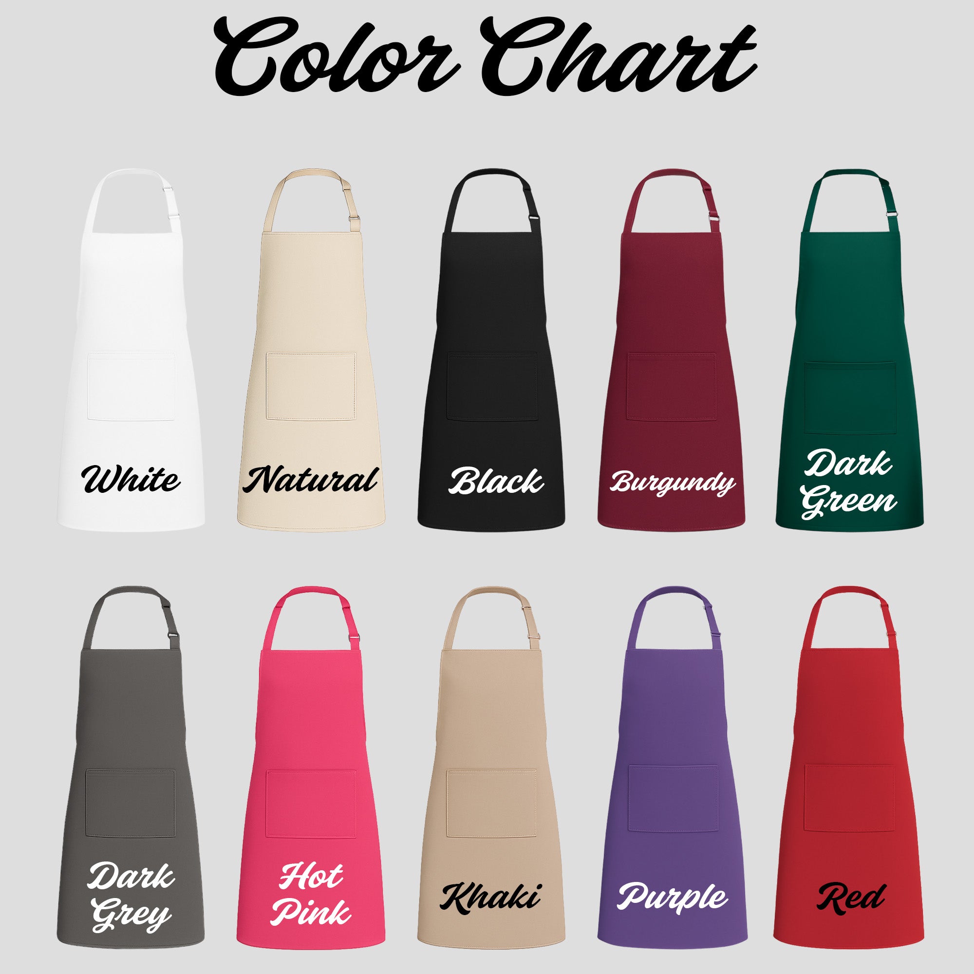 Grandma's Kitchen Personalized Apron w Name & Pocket, Custom Gifts for Women