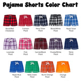 Custom College Pajama Shorts for Women, Personalized PJ Pants for College Students