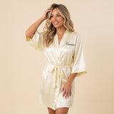 Personalized Cream Beige Robes for Women and Girls