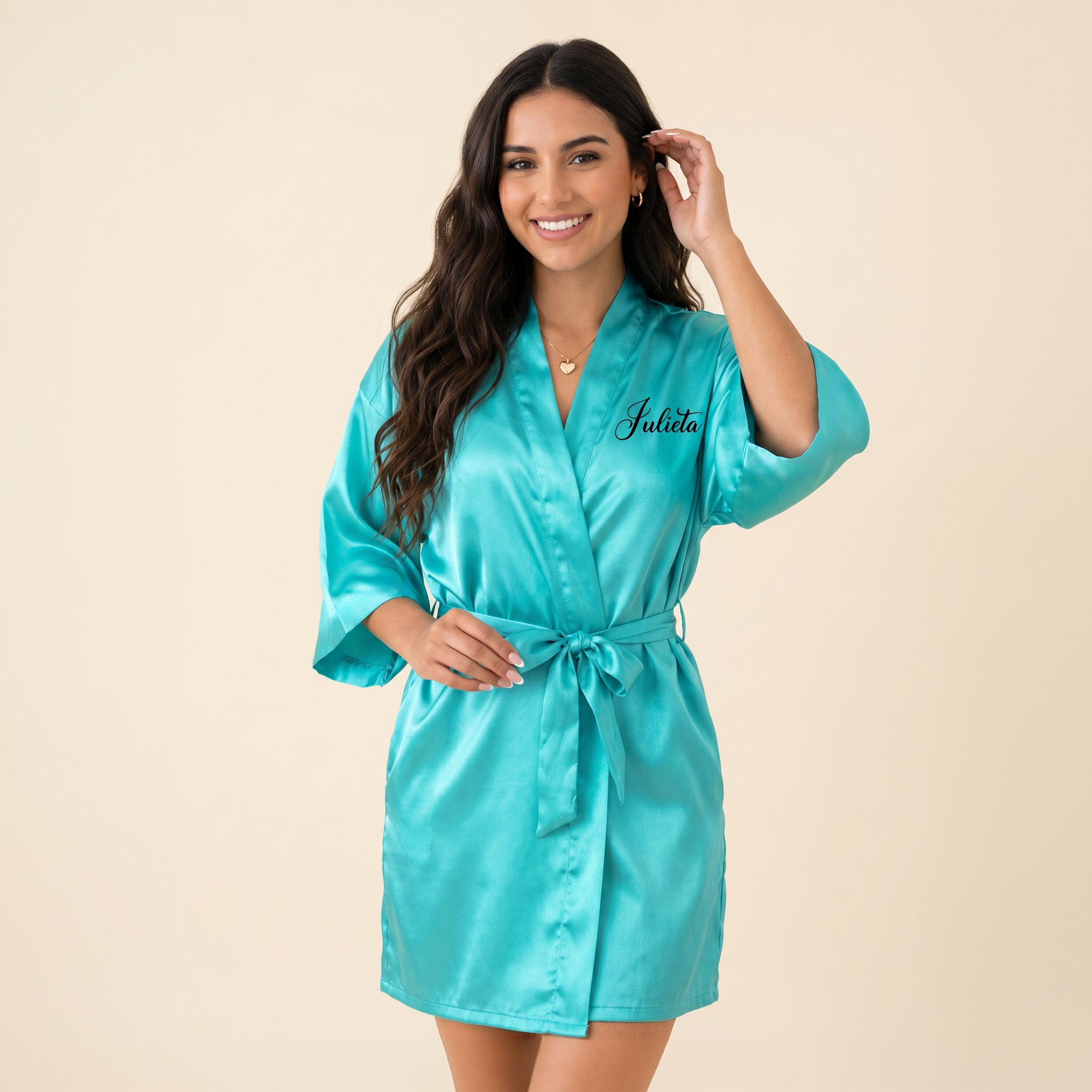 Personalized Turquoise Blue Robes for Women and Girls