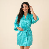 Personalized Turquoise Blue Robes for Women and Girls