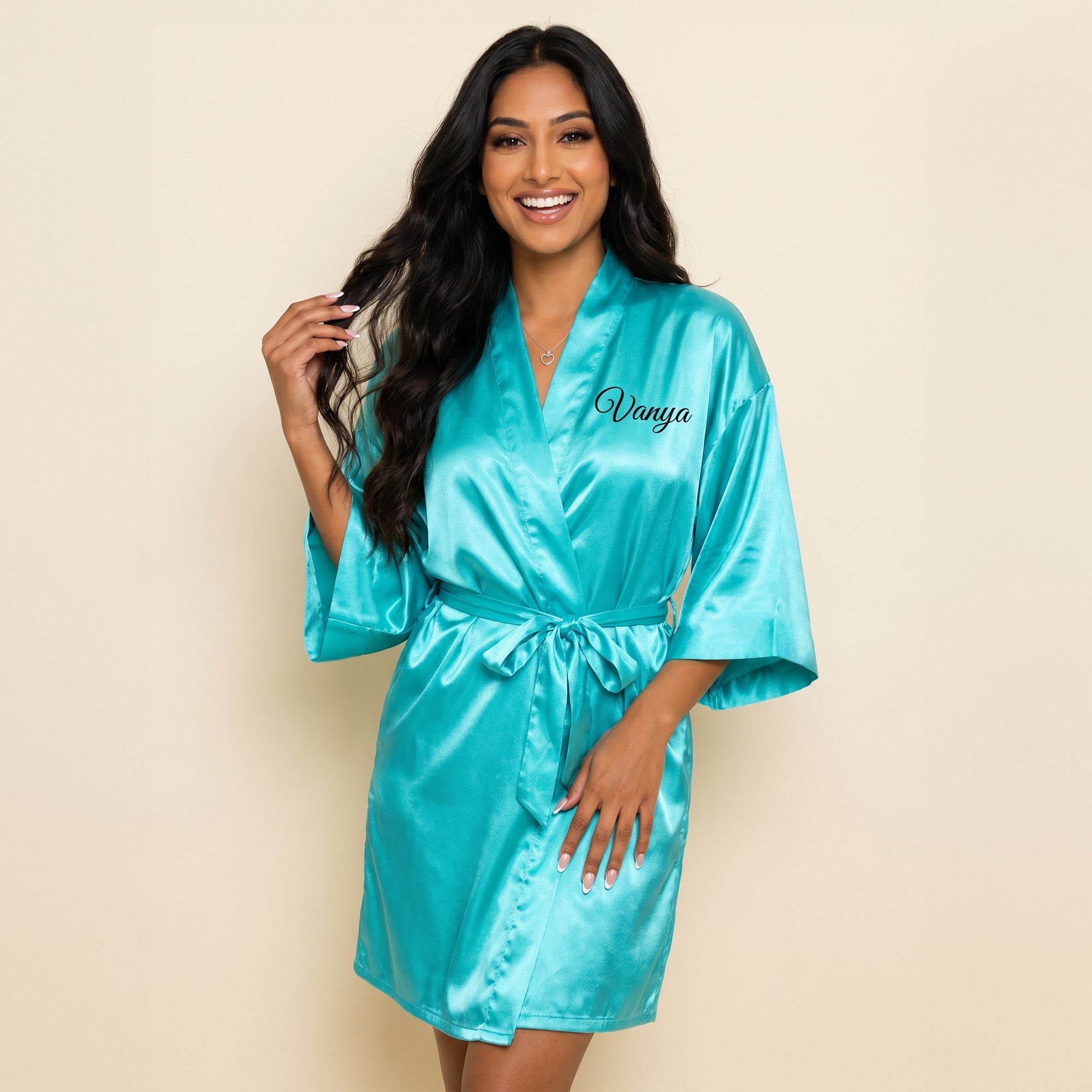 Personalized Turquoise Blue Robes for Women and Girls