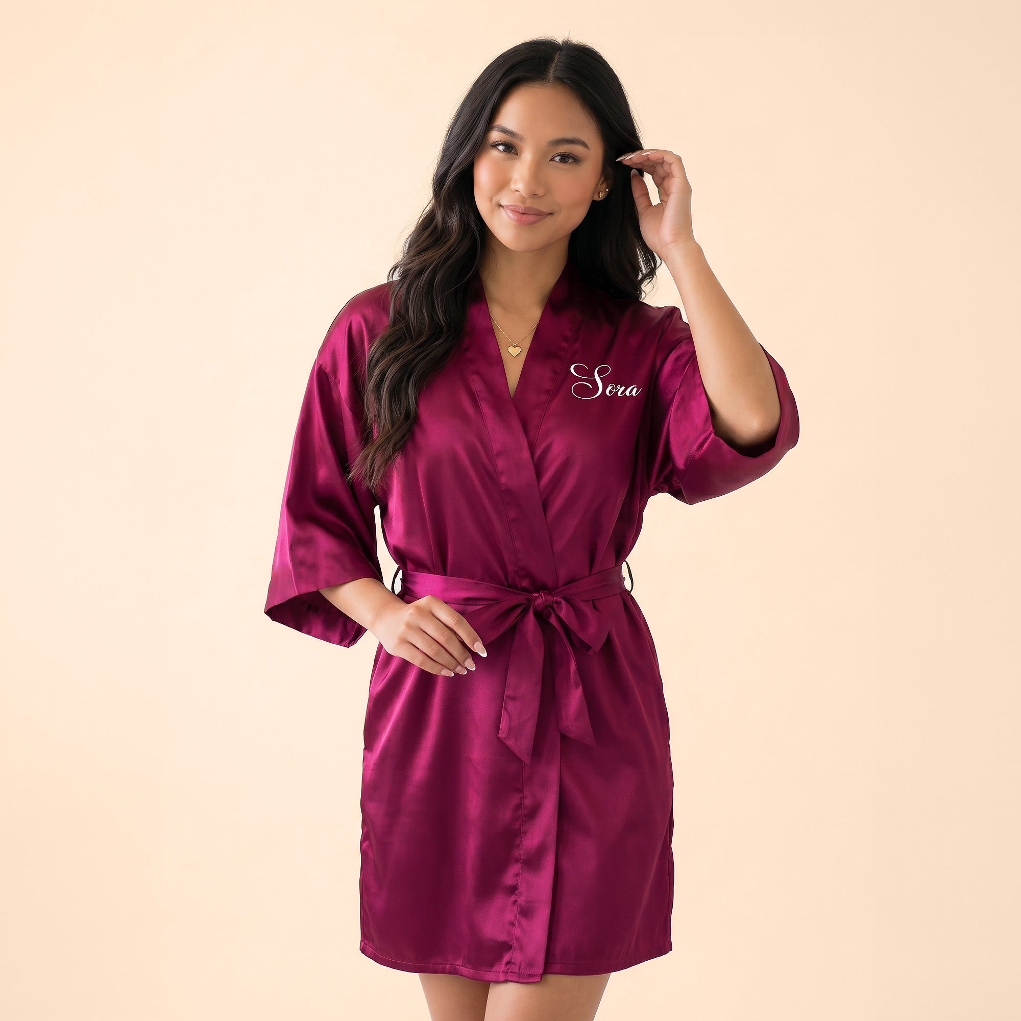 Personalized Wine Burgundy Robes for Women and Girls