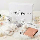 Calm Comfort Gift Set for Women with Custom Mug & Fluffy Slippers