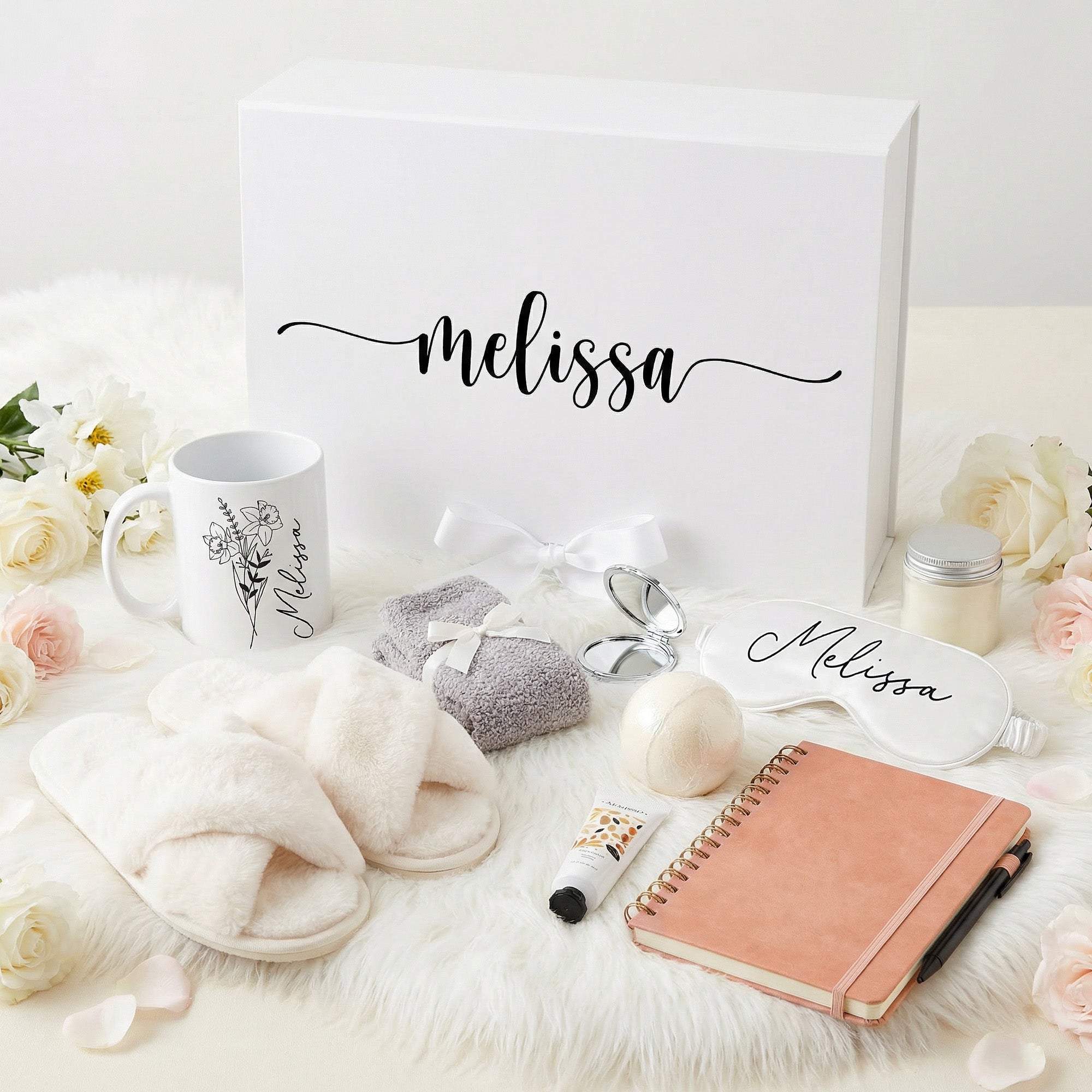 Calm Comfort Gift Set for Women - Custom Mug & Fluffy Slippers
