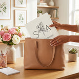 Split Initials w Name Birth Flower Personalized Binder for Her, Faux Leather