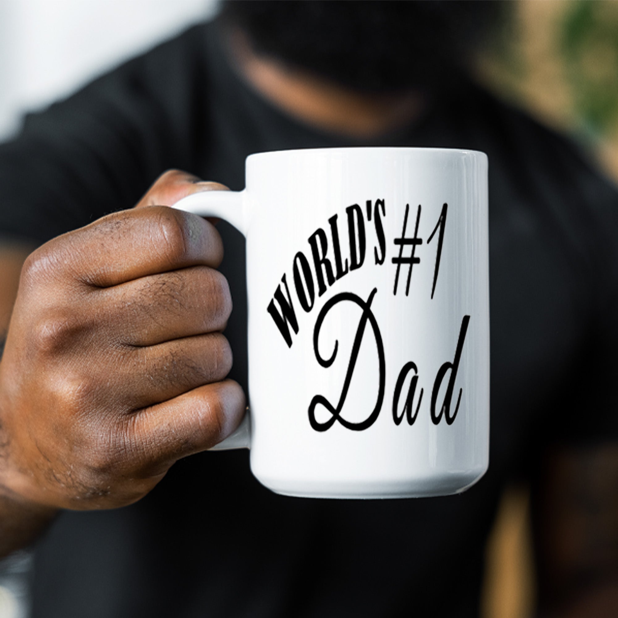 Worlds Number One Dad Fathers Day, Holidays, Coffee Tea Mug, 15oz.