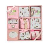 10 Piece Baby Girl Bundle Gift Set - Baby Shower Layette Gift - Ready for Gifting