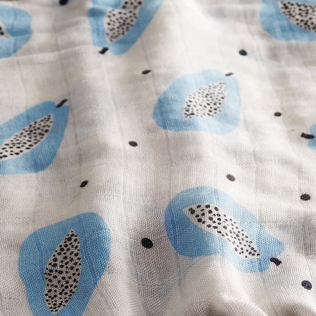 100 bamboo swaddle blue pawpaw flat