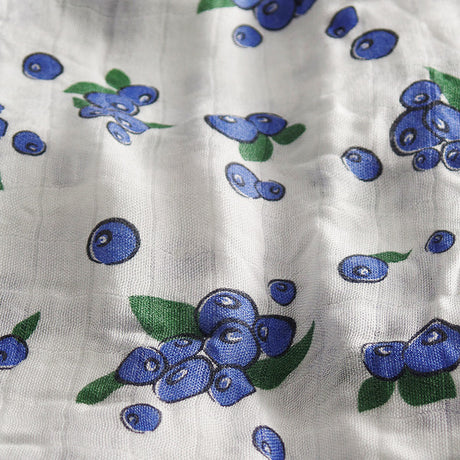 100 bamboo swaddle blueberry flat