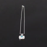 925 Sterling Silver Necklace with Ocean Blue Stone - Gifts Are Blue - 4