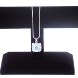 925 Sterling Silver Necklace with Ocean Blue Stone - Gifts Are Blue - 3