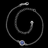 Elegant 925 Sterling Silver Blue Anklet Foot Chain - Gifts Are Blue - 2