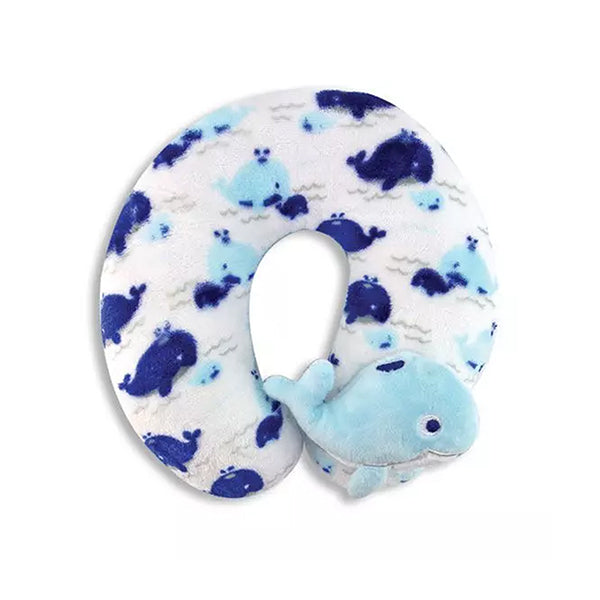 Baby Blanket and Neck Pillow, Travelling Set for Children - Blue Neck Support Pillow