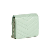 Guess Womens Blaire Chain Card Case, Crossbody Bag, Womens Crossbody Bag - Mint Blue Back View