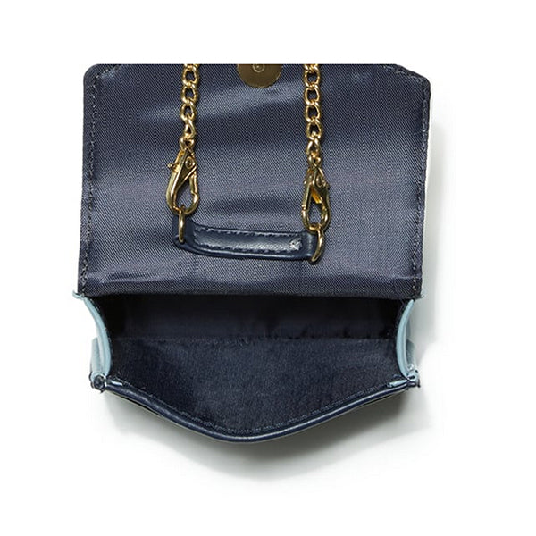 Guess Womens Blaire Chain Card Case, Crossbody Bag, Womens Crossbody Bag - Navy Blue Inside