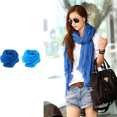 Versatile Blue Scarf and Shawl - Gifts Are Blue - 2