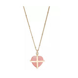 Cat’s Eye Healing Necklace w/30 Gold Chain - Pink