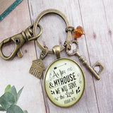 Christian Rustic Keychain As For Me And My House Scripture, Man Of God, Woman Of God, Religious Gifts, Christian Gifts, Gifts for Christians - Background 2