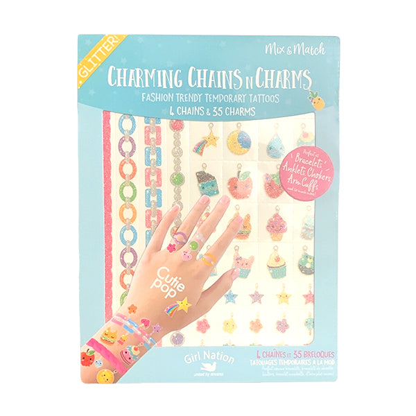 Chains n Charms Temporary Tattoos- Cutie Pop