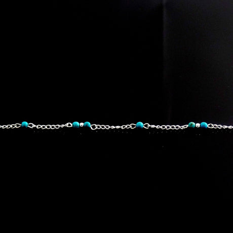 Hand Beaded Blue Anklet Chain - Gifts Are Blue - 4