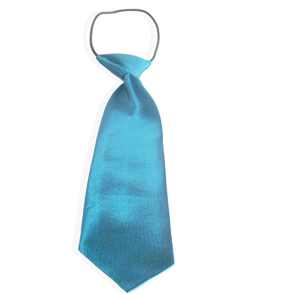 Easy Slip On Solid Color Polyester Tie, 1 to 6 years - Gifts Are Blue - 6